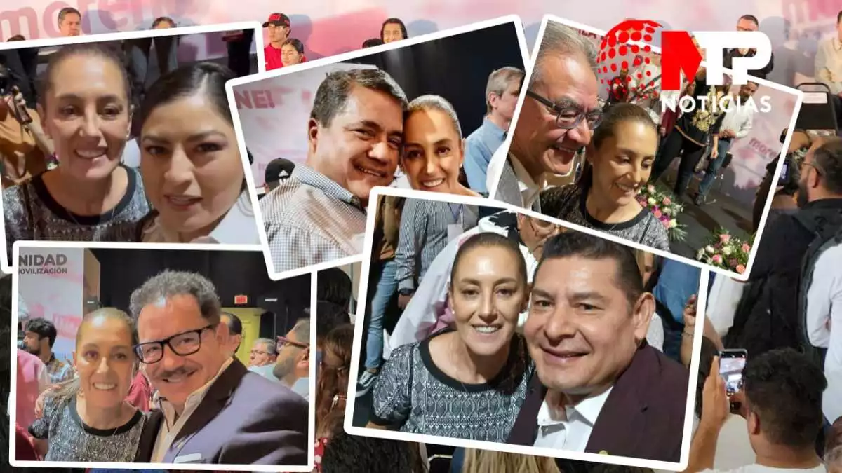 Aspirantes a gubernatura de Puebla usan como pasarela visita de Claudia Sheinbaum