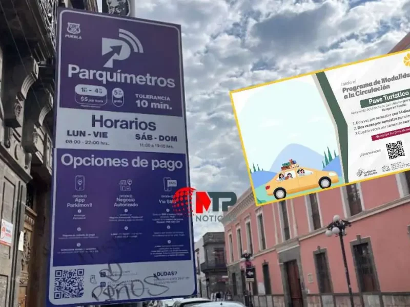 ¿Pase Turístico para no pagar parquímetros en Puebla?, esto sabemos