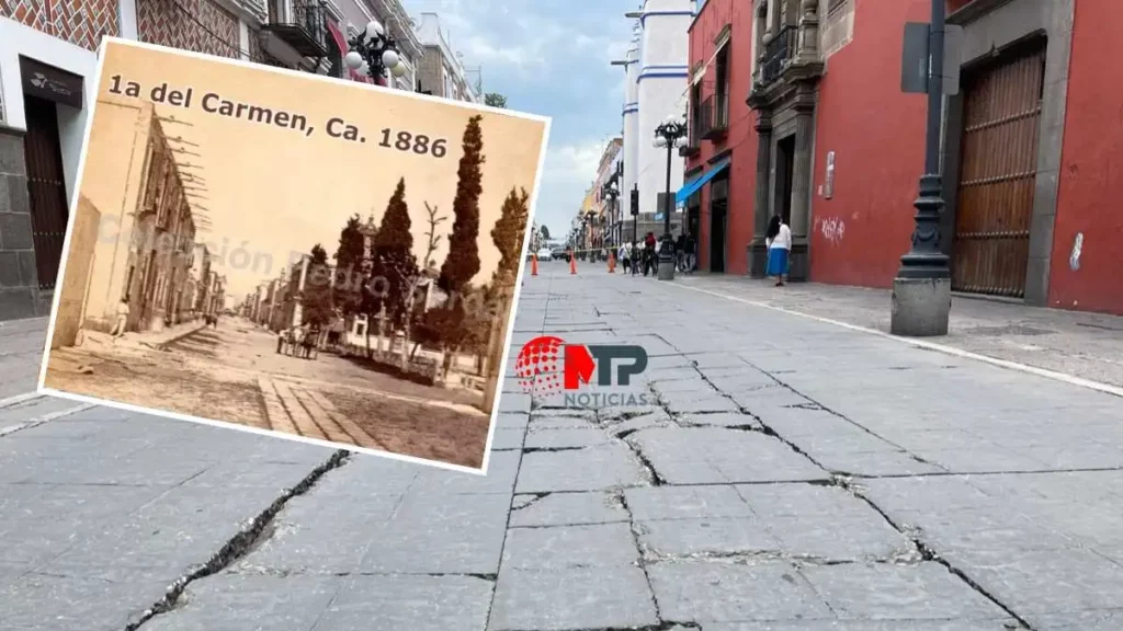 ¡Puebla antigua! Descubren calle de más de 200 años en obras de la 16 de Septiembre