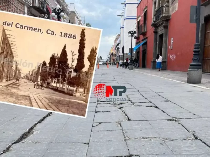 ¡Puebla antigua! Descubren calle de más de 200 años en obras de la 16 de Septiembre