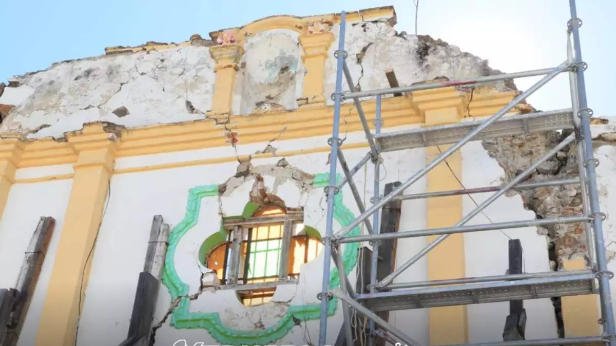 A seis años inicia rehabilitación de templo de Atzitzihuacán, dañado en 19S