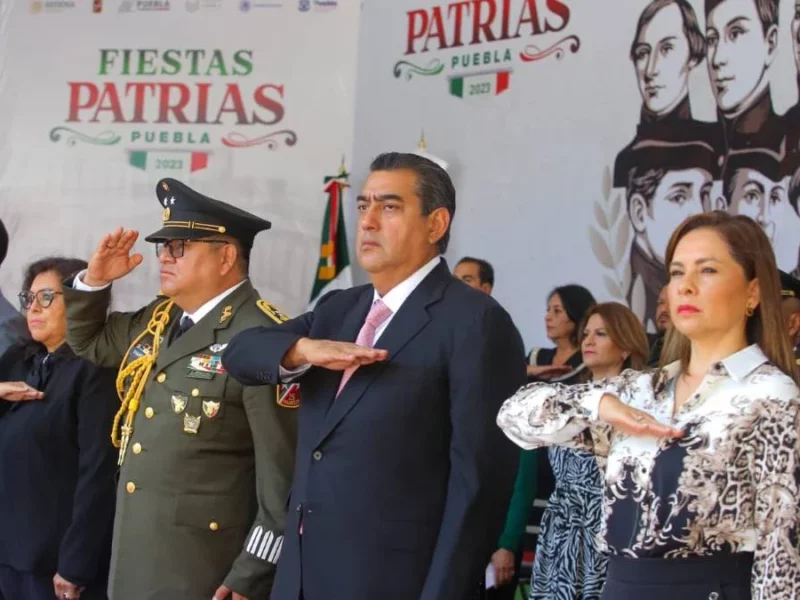 Sergio Salomón encabeza ceremonia por el 176 aniversario de la Batalla de Chapultepec