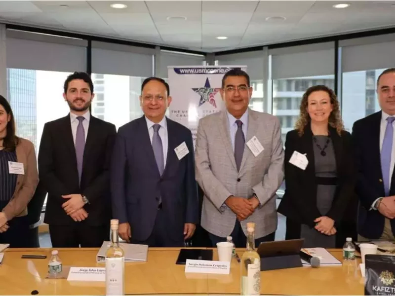Sergio Salomón se reúne con Cámara de Comercio México-Estados Unidos, de esto trató