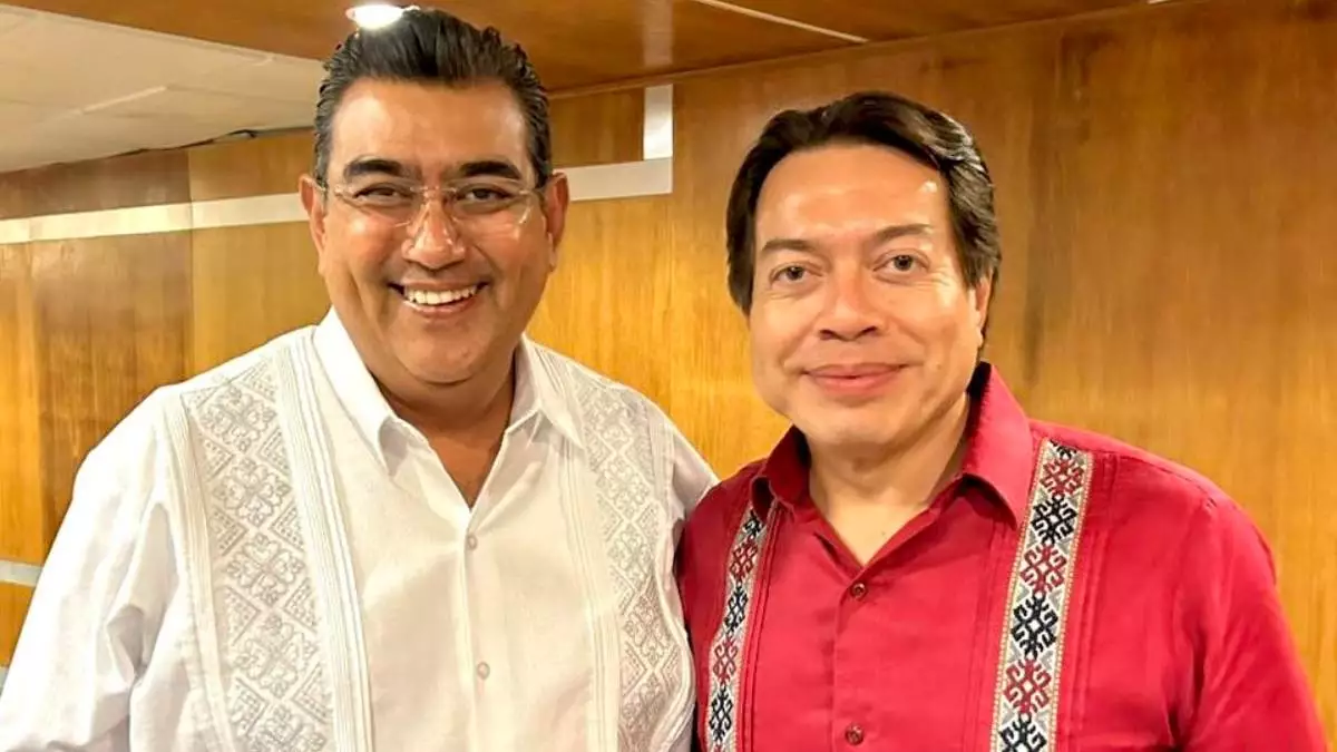 Sergio Salomón se reúne con Mario Delgado, previo a palomear a precandidatos a gubernatura