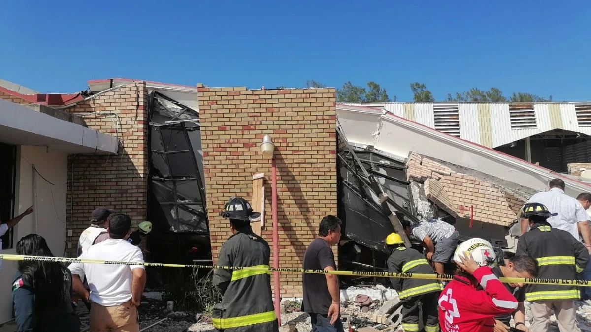 Colapsa techo de iglesia en Tamaulipas