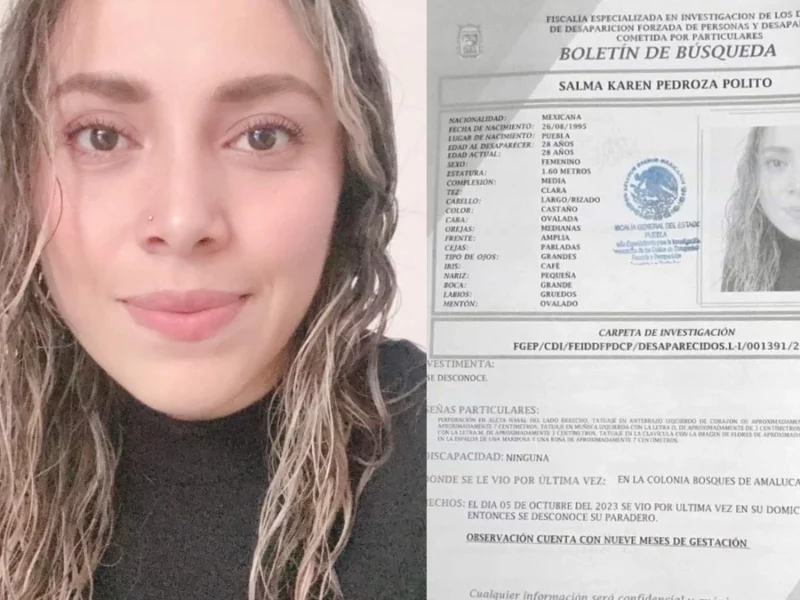 Boletín de búsqueda de Salma Karen Pedroza Polito