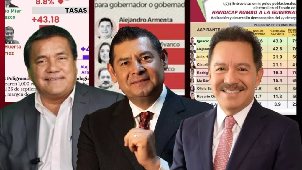 Guerra de encuestas entre Armenta, Mier y Julio por gubernatura