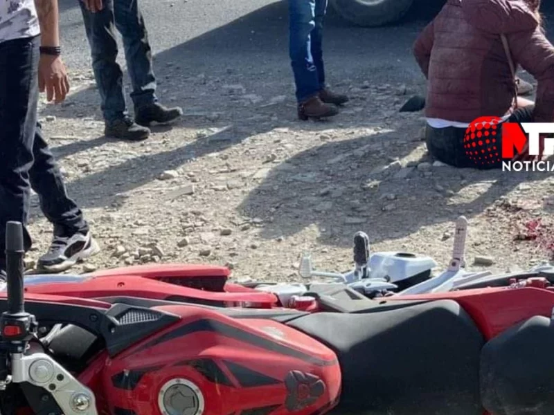 Motociclista resulta herida tras escapar de sus asaltantes