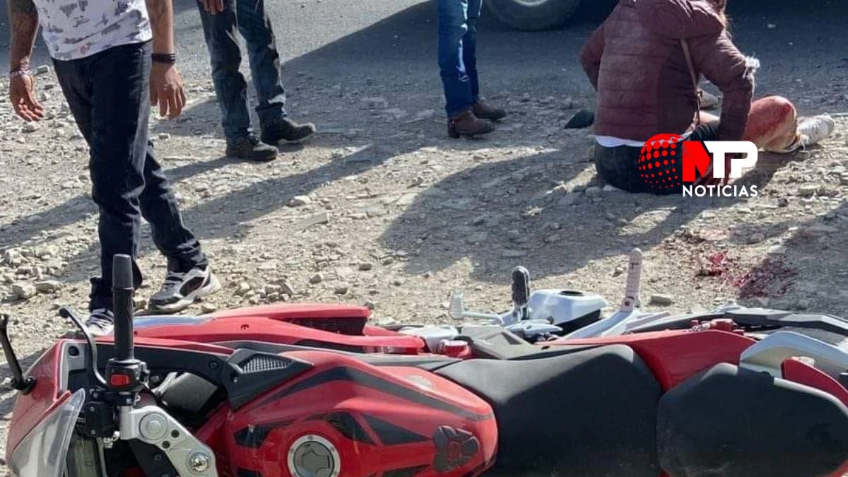 Motociclista resulta herida tras escapar de sus asaltantes