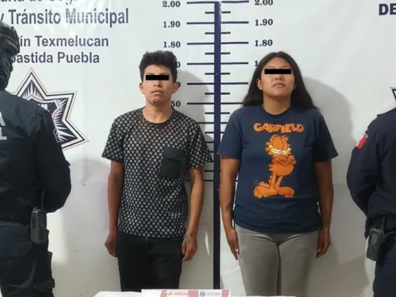 Pareja de novios detenidos en Texmelucan