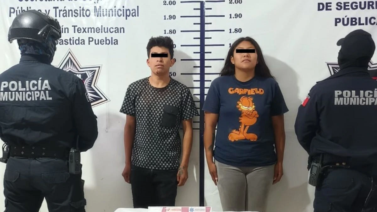 Pareja de novios detenidos en Texmelucan