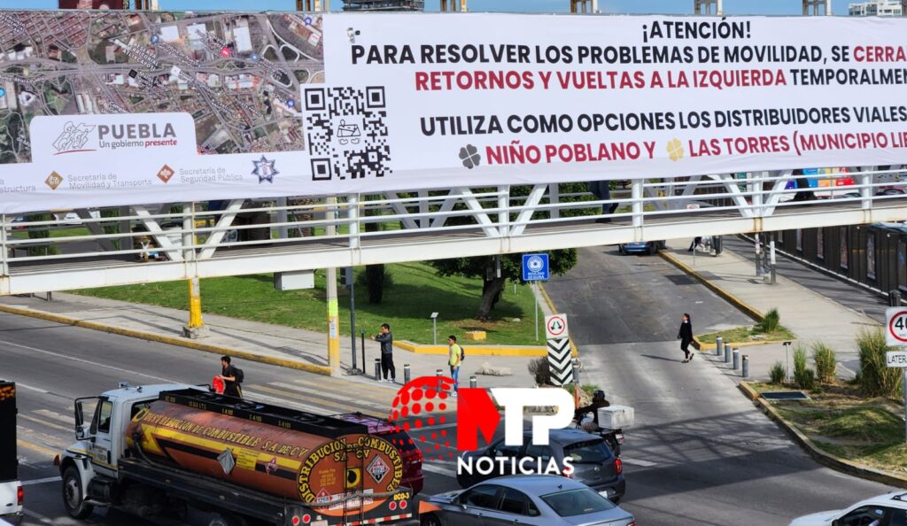 Vía Atlixcáyotl el QR para buscar vías alternas, tras cierre