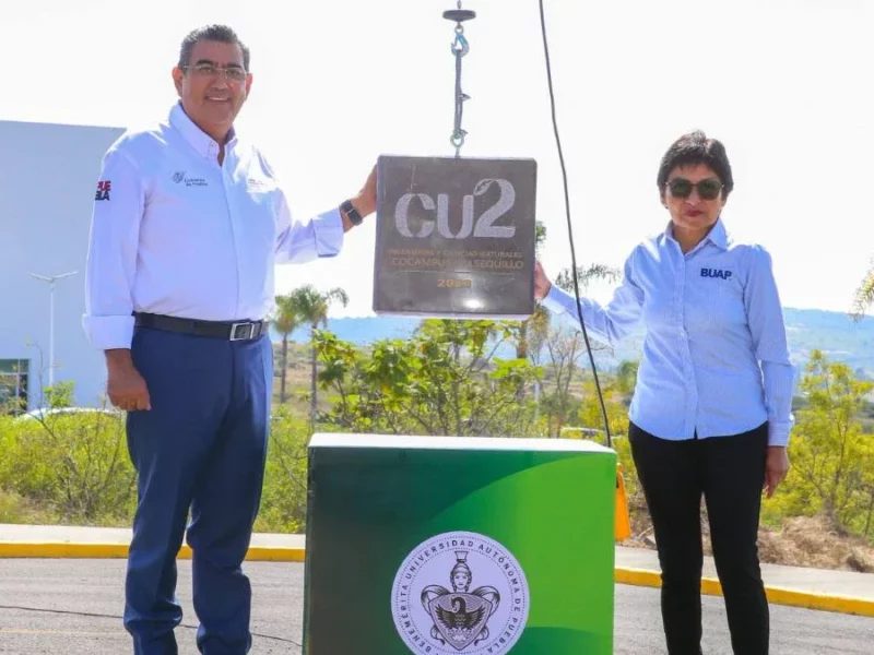 Inicia construcción de CU2 de la BUAP: Sergio Salomón y Lilia Cedillo colocan primera piedra