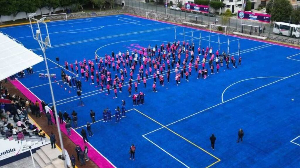 Ayuntamiento de Puebla rehabilita cancha de La Piedad con 8.8 MDP