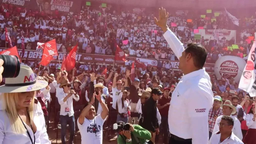 Alejandro Armenta reunió a 25 mil en el Lienzo Charro en Puebla.