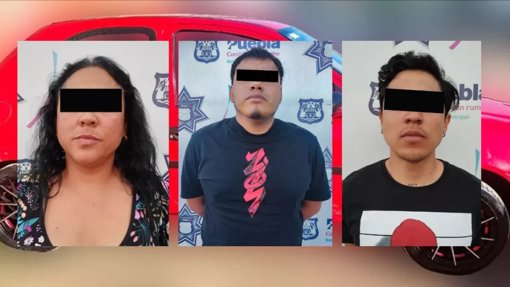 Detienen a tres de ‘Los Lampones’ por robo en Puebla