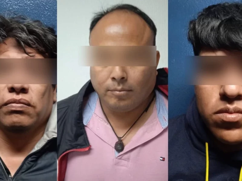 Hombres detenidos en Huejotzingo