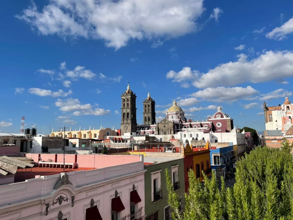 Bella vista desde el Museo Amparo en Puebla