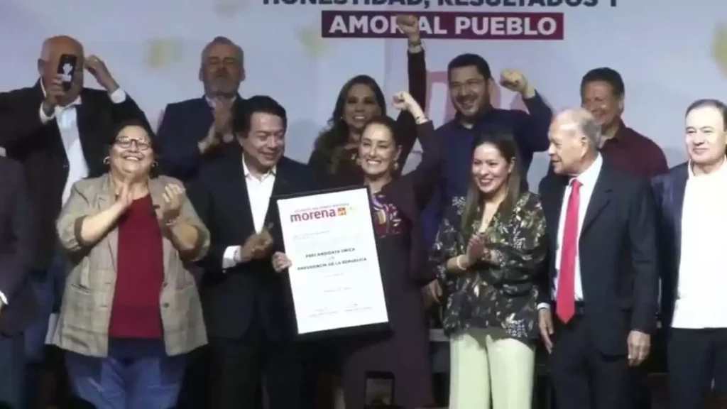 Claudia Sheinbaum se registra como candidata única de la coalición de Morena, PT y PVEM