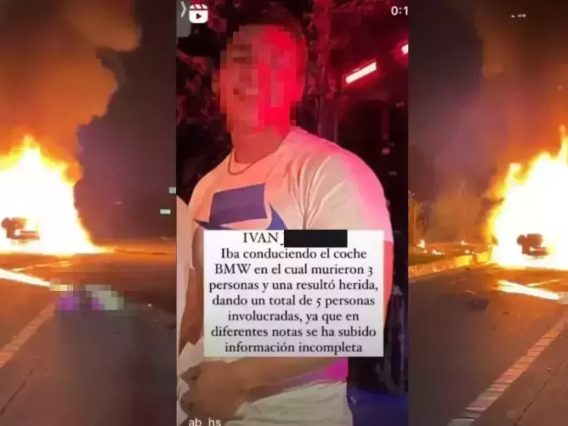 Buscan a Iván: conductor de BMW en el que murieron calcinados 3 jóvenes en la Atlixcáyotl