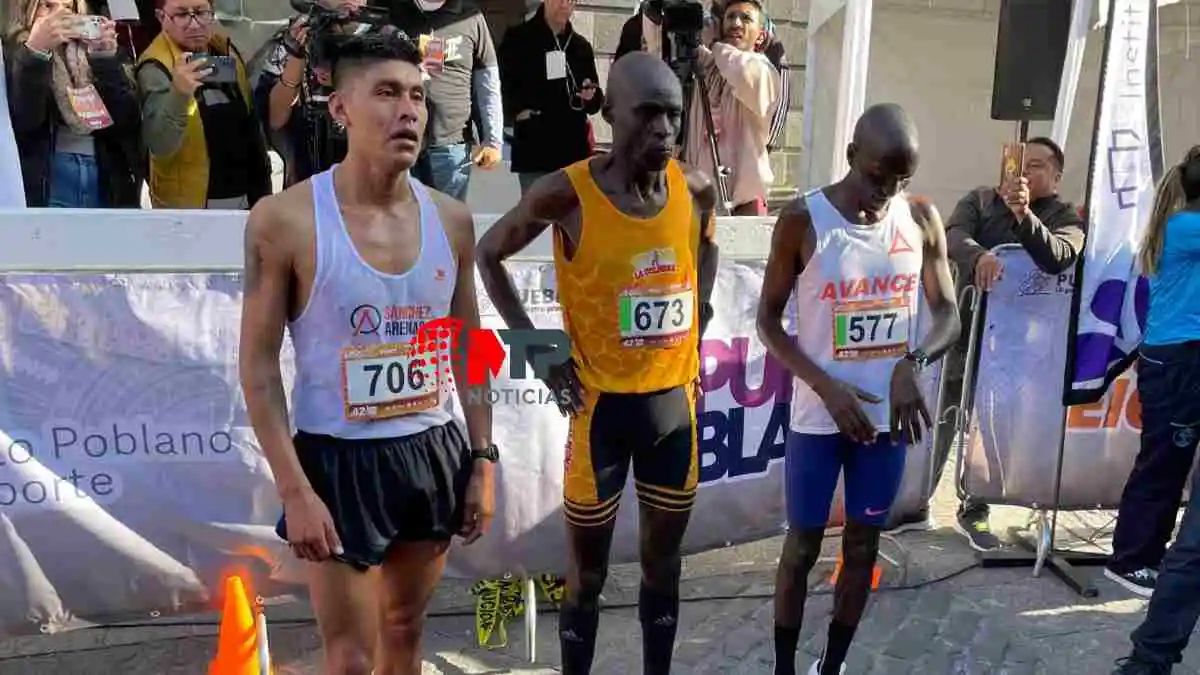 Gana el keniano Julius Kibet Maratón Puebla 2023 por tercer año consecutivo