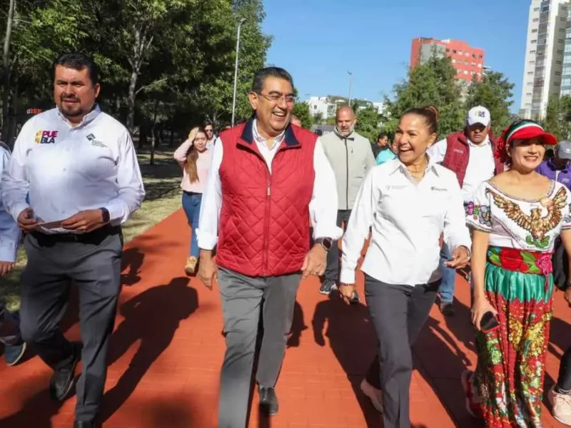 Inaugura Sergio Salomón rehabilitación de Parque del Arte: así quedó (FOTOS)