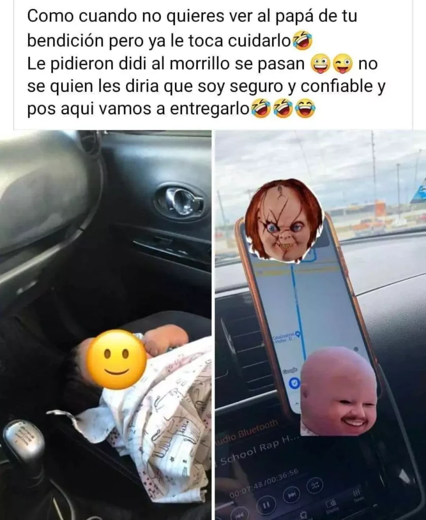 Mamá envía solo a su bebé en un taxi de aplicación, no quería ver a su expareja