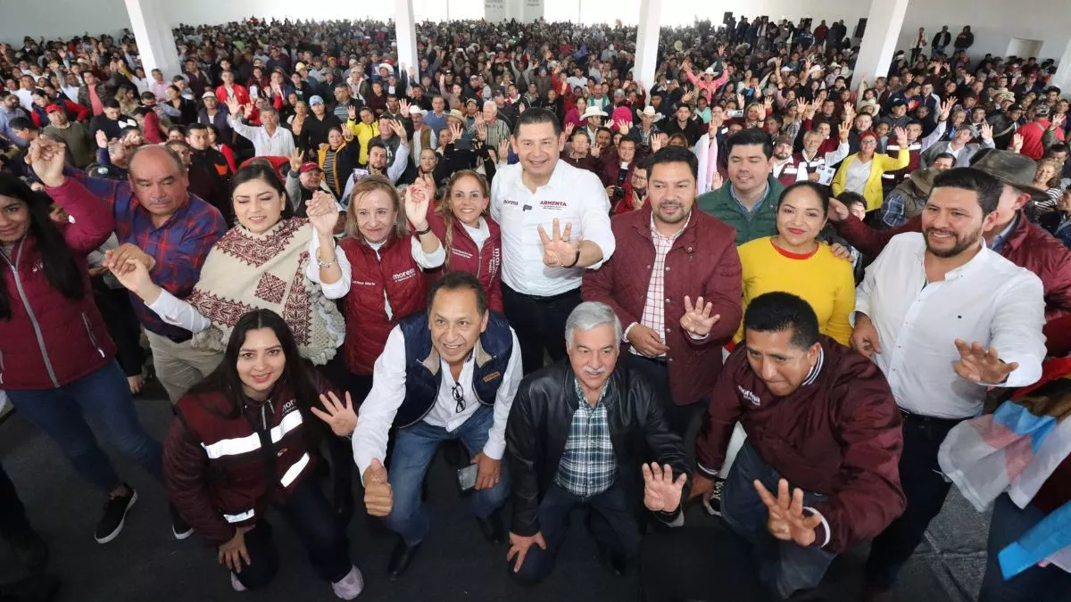 Alejandro Armenta en su segundo dia de precampaña.