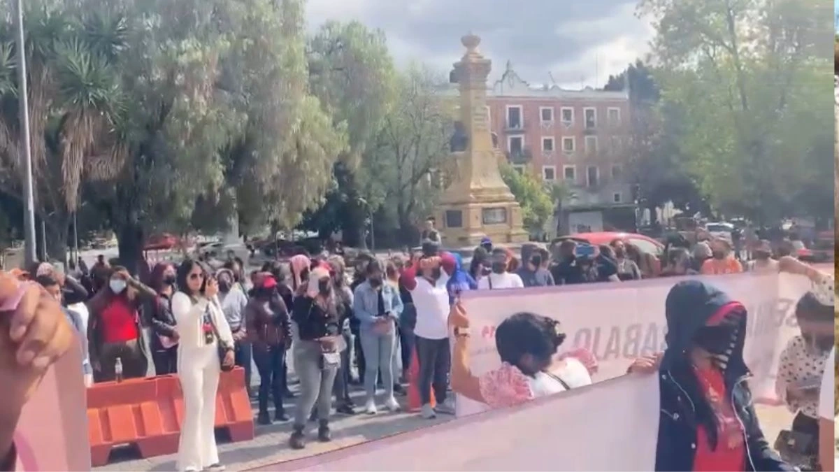 Sexoservidoras manifestándose en Puebla