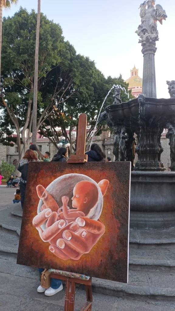 Pintura de arte contra el aborto