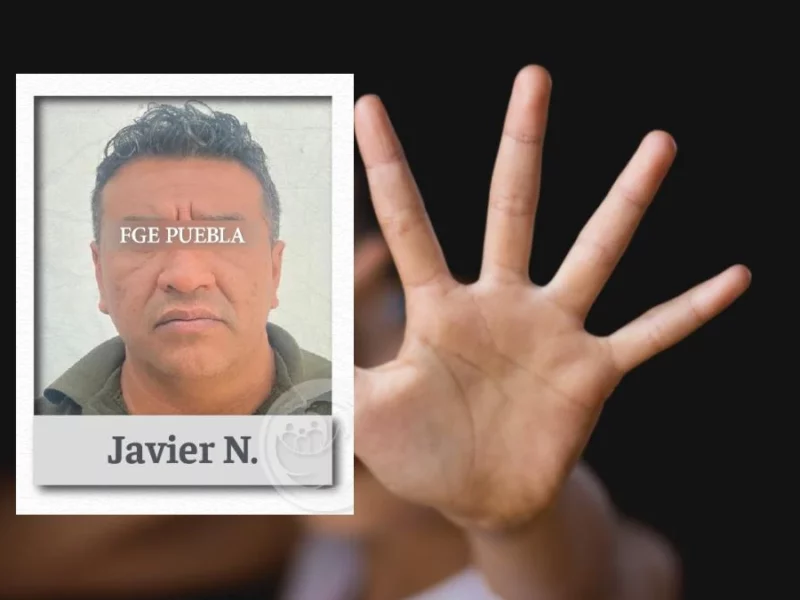 Detienen a Javier por violar a su hijastra durante ocho años en Puebla
