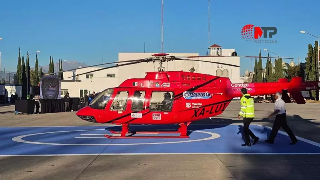 Eduardo Rivera consigue en comodato helicóptero ‘Arcángel’ para reforzar seguridad en Puebla