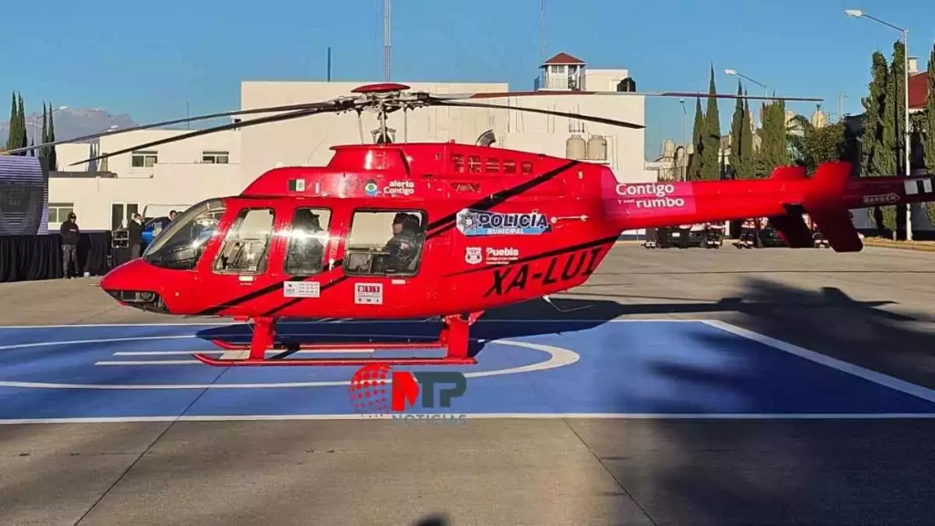 Eduardo Rivera consigue en comodato helicóptero ‘Arcángel’ para reforzar seguridad en Puebla