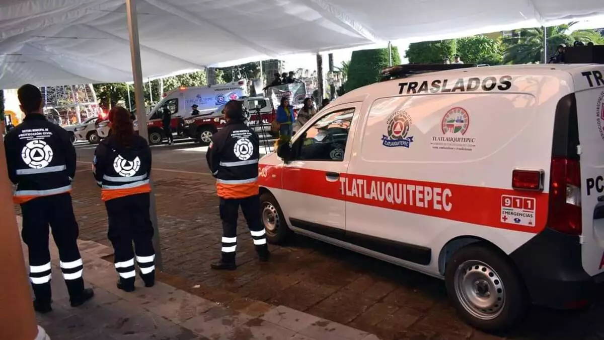 Unidades de protección civil que darán inicio al operativo Guadalupe-Reyes en Tlatlauquitepec