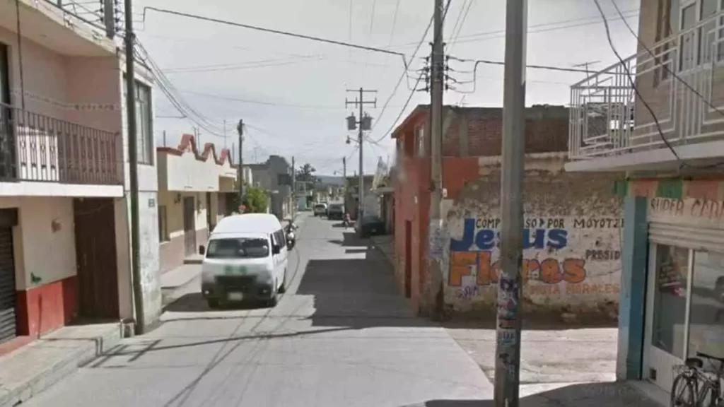 Calle en Texmelucan donde asaltaron y mataron a mujer que iba a comprar auto.