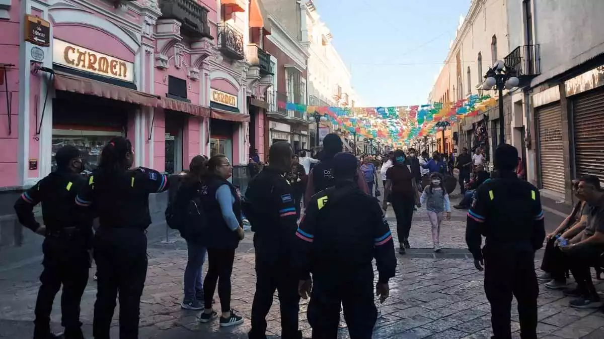 Refuerzan vigilancia en centro de Puebla por Año Nuevo y Día de Reyes