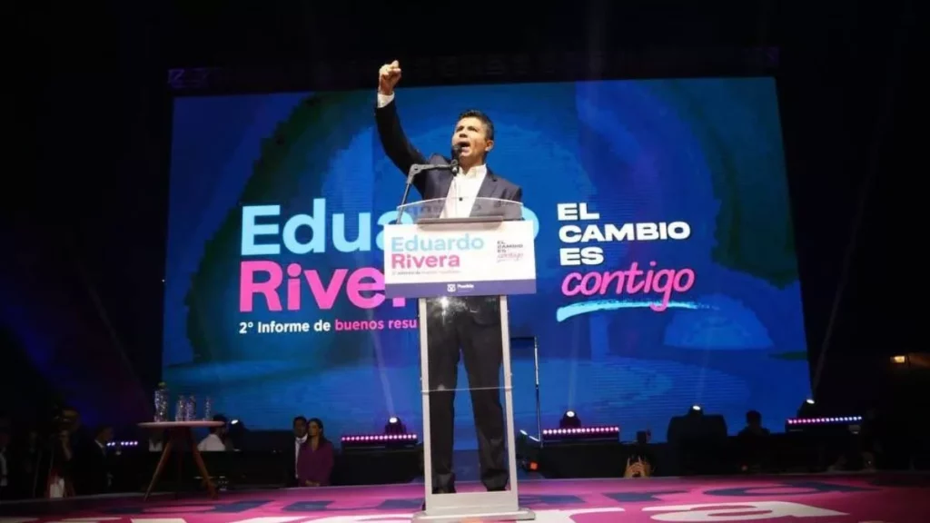 Costó 3.7 millones Segundo Informe de Eduardo Rivera en Puebla