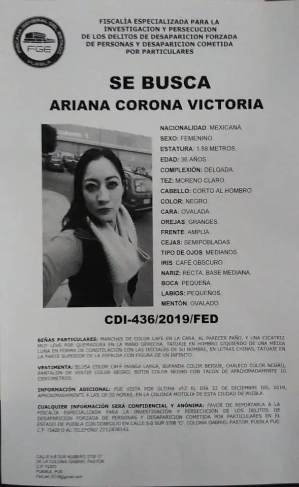 Desaparición Ariana Corona sentencian a 37 años a su expareja