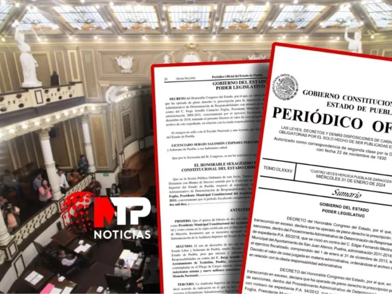 Congreso perdona a ocho exediles daño patrimonial por 867 MDP