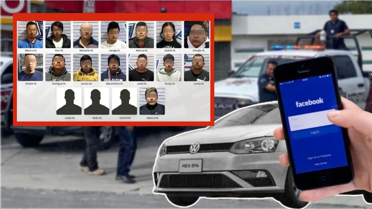 Detienen a 18 ‘asaltantes’ que ofertan autos por Facebook
