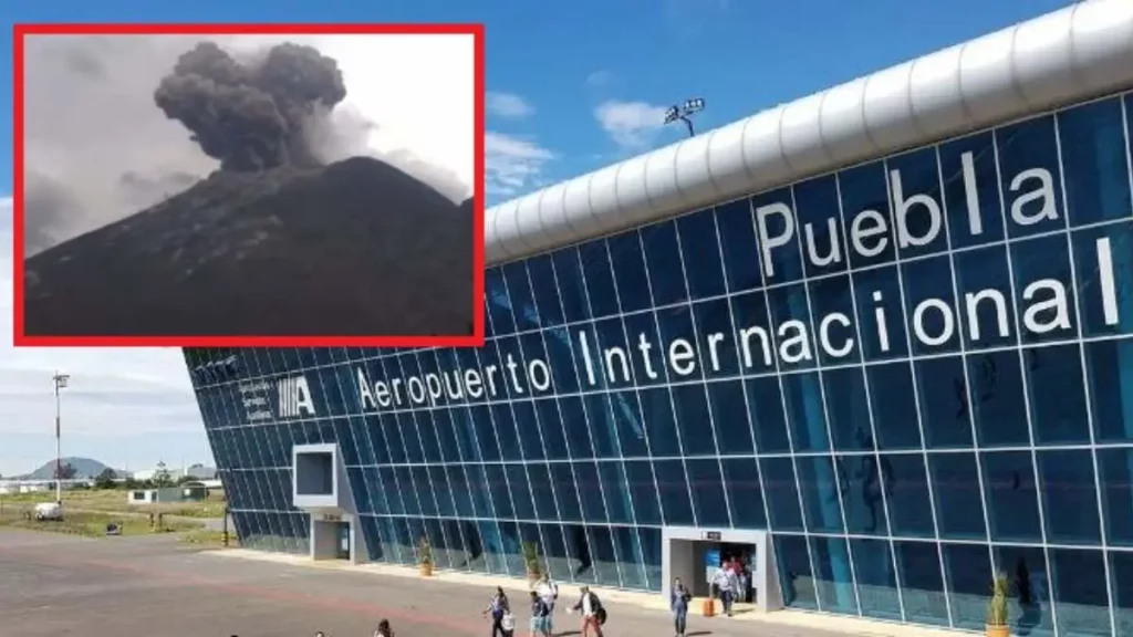 Suspenden vuelos en aeropuerto de Puebla por ceniza del Popocatépetl