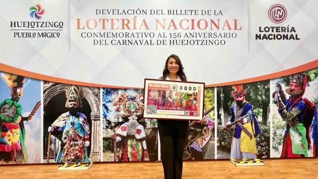 El 156 aniversario del Carnaval de Huejotzingo en billete de lotería