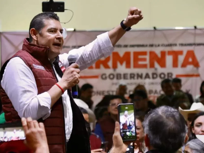 Armenta como marca ya rebasa a Morena en Puebla: La Encuesta Mx