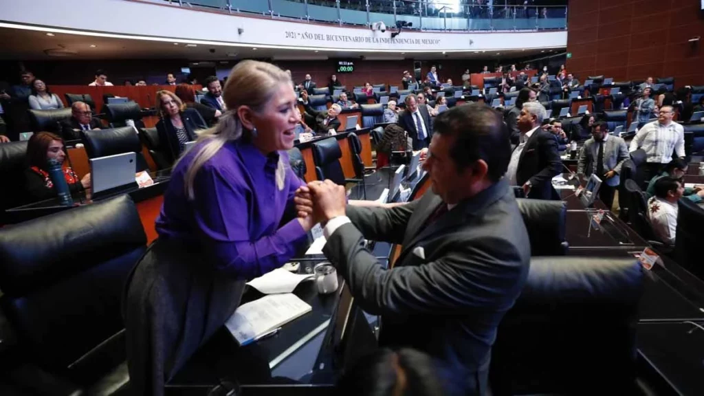 Se despide Armenta del Senado: voceras de Eduardo Rivera lo elogian
