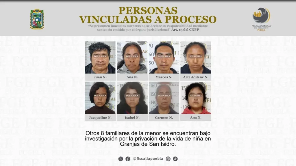 Familiares de niña Daniela detenidos por feminicidio en Granjas de San Isidro.