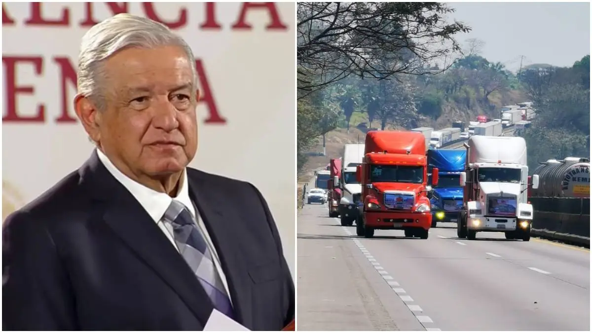 “Chantajistas” llama AMLO a transportistas que bloquean autopistas para exigir seguridad