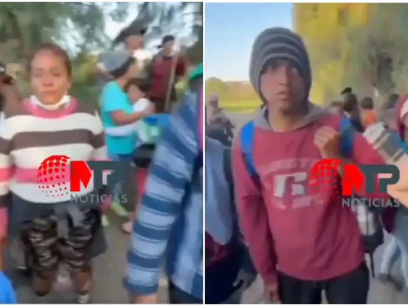 Migrantes denuncian que personal del INM los golpeó en Palmar de Bravo, Puebla