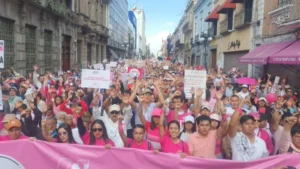 Marcha por la democracia en Puebla: así fue la protesta sobre reformas de AMLO (FOTOS)
