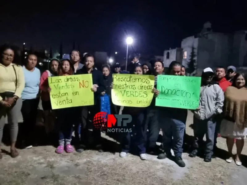 Protestan contra edil de Coronango por despojo de áreas verdes en Misiones de San Francisco