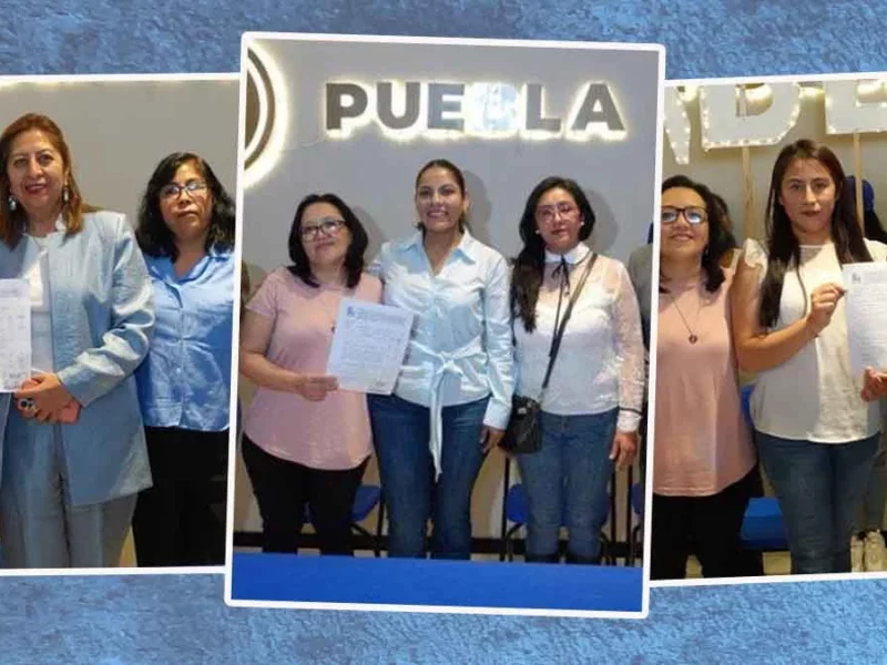 Lupita, Anabel y Felicia, se registran para alcaldesas en San Andrés Cholula